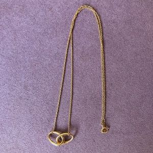 Tiffany &Co 18k Yellow Gold Elsa Peretti Oval Double loop necklace